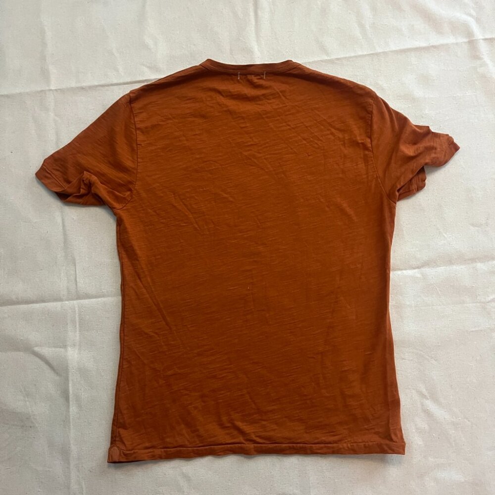 Alex Mill | The Standard T-Shirt In Slub Cotton - Burnt Orange / Sz S - Picture 6 of 11